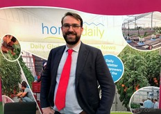 Exhibition organiser Jasper van Dijk has a smile on his face - so the exhibition is going well!